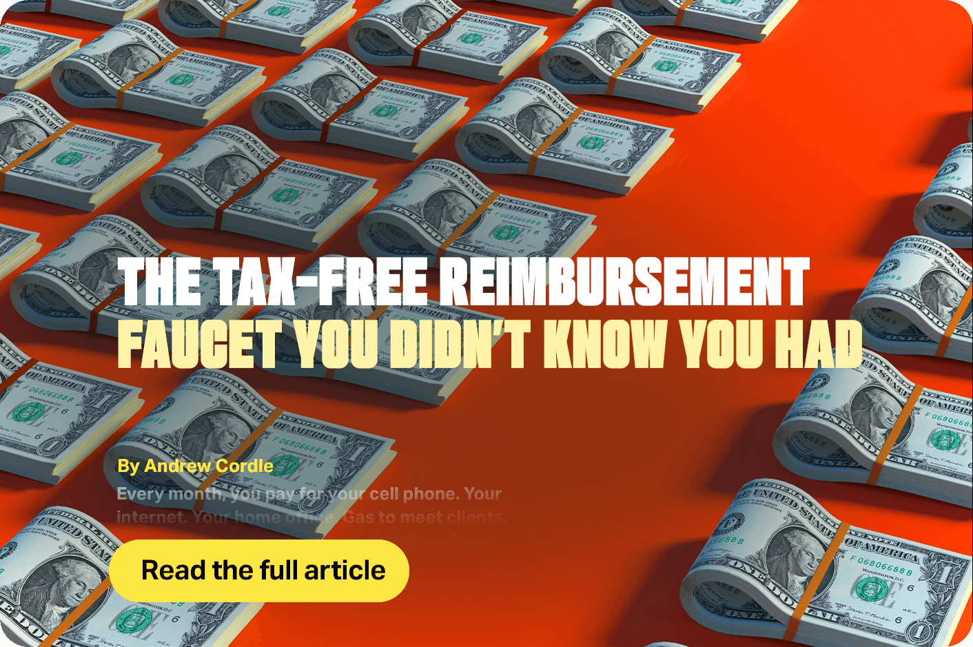 tax free reimbursement faucet