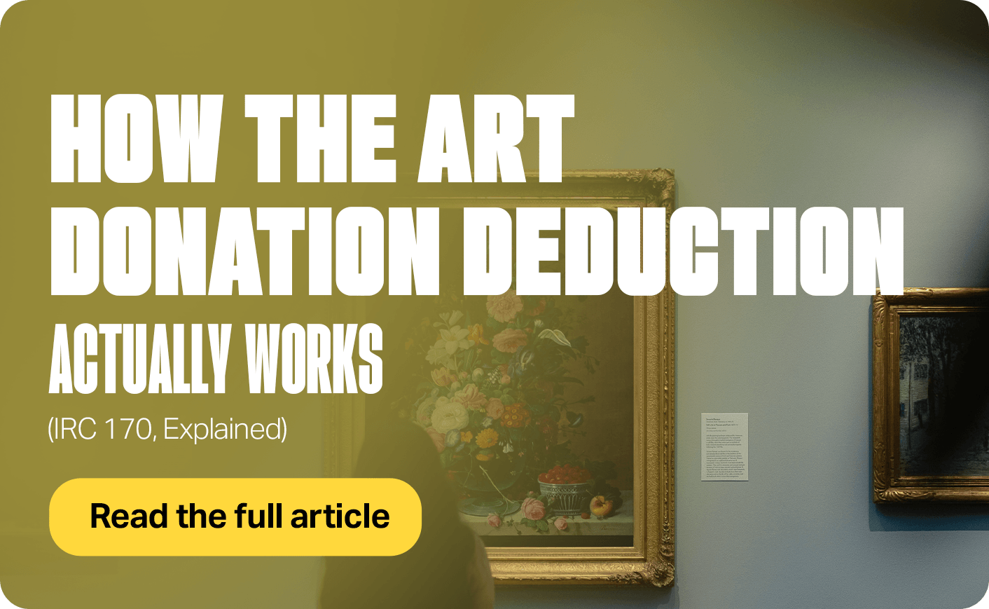 How the art donation deduction actually works