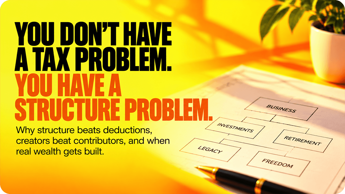 You Don't Have a Tax Problem. You Have a Structure Problem.