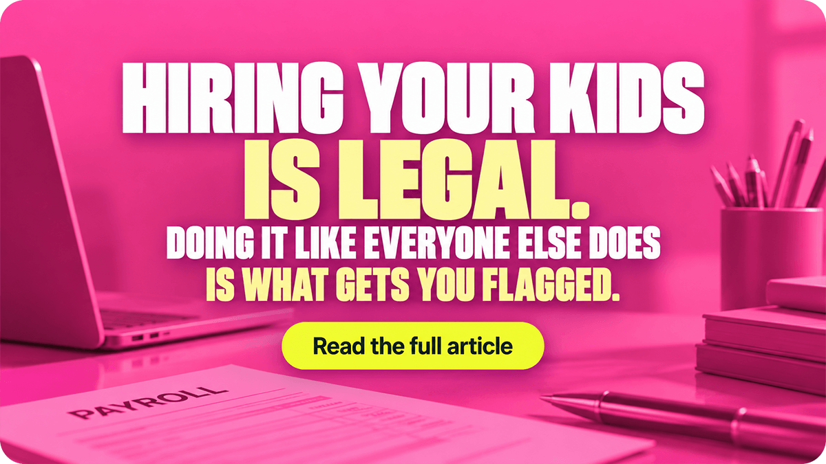 Hiring Your Kids Is Legal.